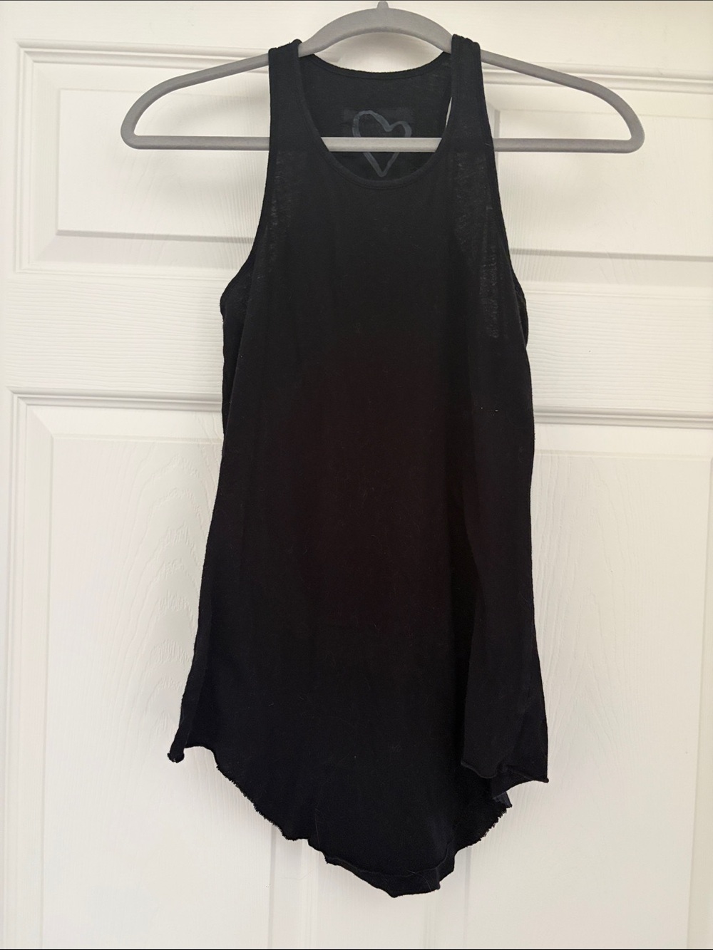 Tee Lab Asymmetrical Black Racerback Tank Top - Sz S